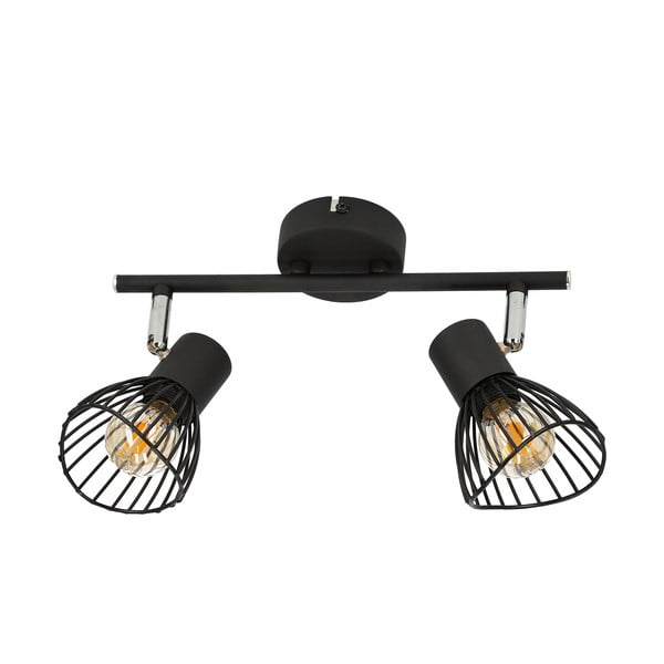 Lampada da soffitto nera con paralume in metallo 39x8 cm Fly - Candellux Lighting-image-3