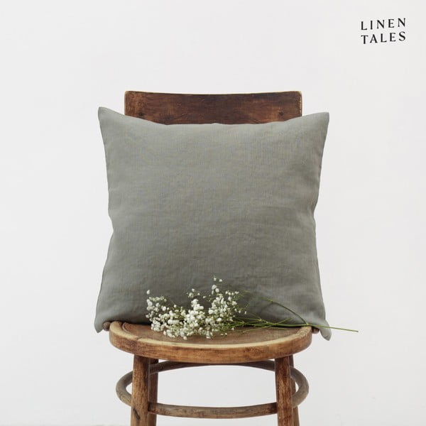 Federa di lino 40x40 cm Khaki - Linen Tales