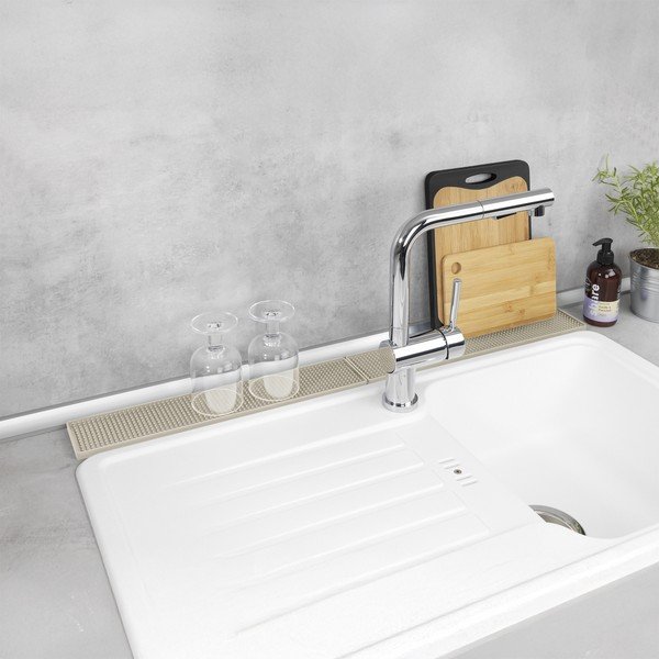 Tappetino scolapiatti beige in plastica 42x8 cm Slim – Wenko-image-2