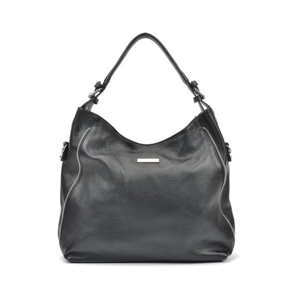 Černá kožená kabelka Mangotti Bags Iris