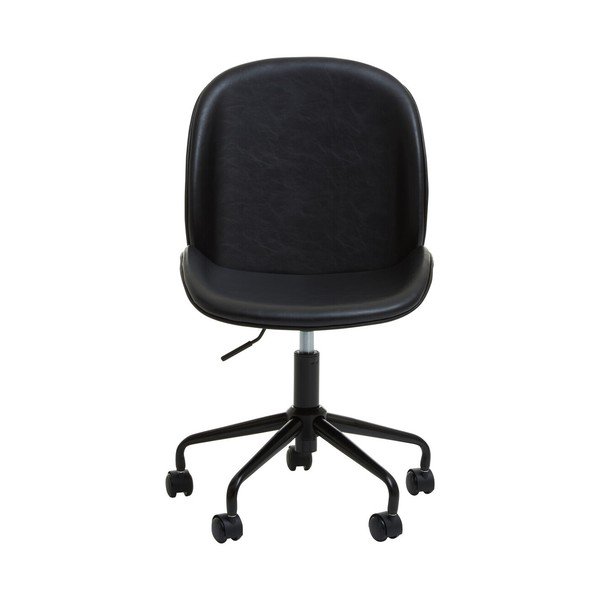 Sedia da ufficio nera in similpelle Clinton – Premier Housewares-image-2