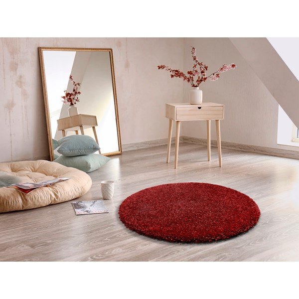 Tappeto rosso , ø 100 cm Aqua Liso - Universal-image-1