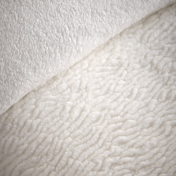 Set copripiumino e federa color crema per letto singolo 135x200 cm Textured Wave Faux Fur – Catherine Lansfield-image-3