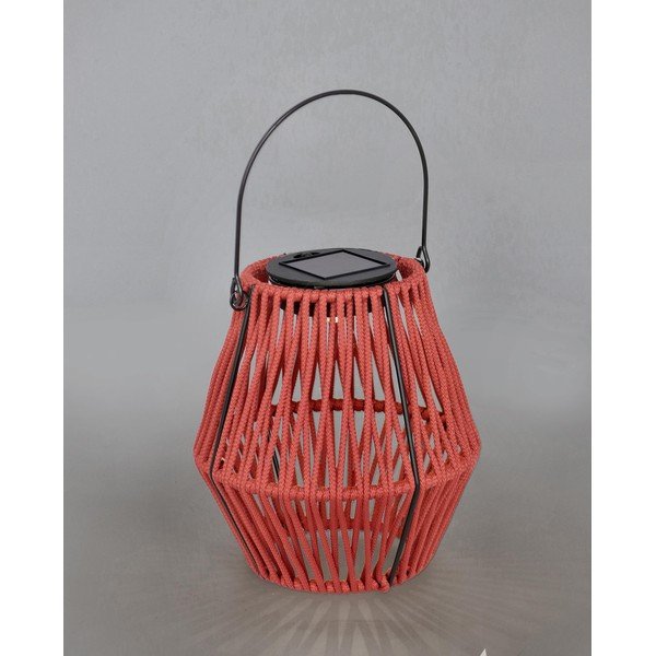 Lanterna a LED rossa con alimentazione a pannelli solari (altezza totale 17 cm) Juny – Yes Everyday-image-1