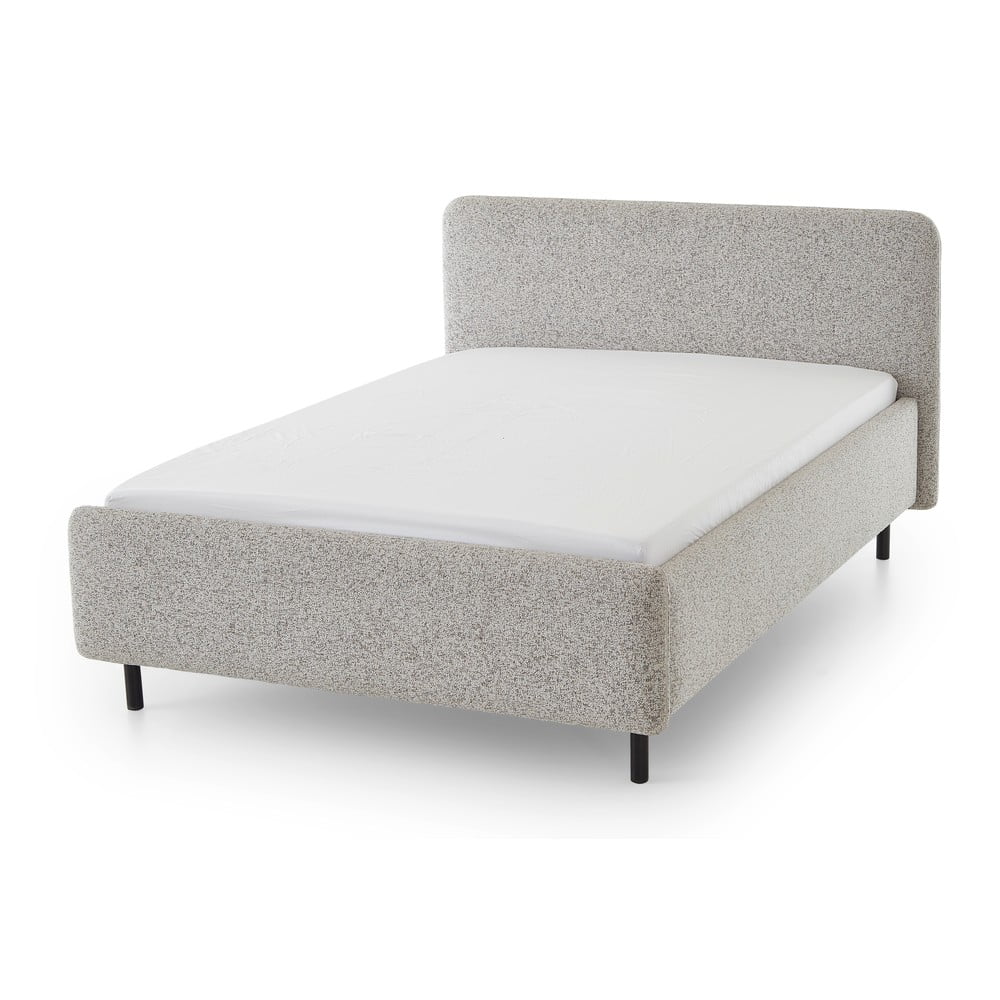 Letto matrimoniale imbottito beige con contenitore con rete inclusa 160x200 cm Primo – Meise Möbel | Letti matrimoniali