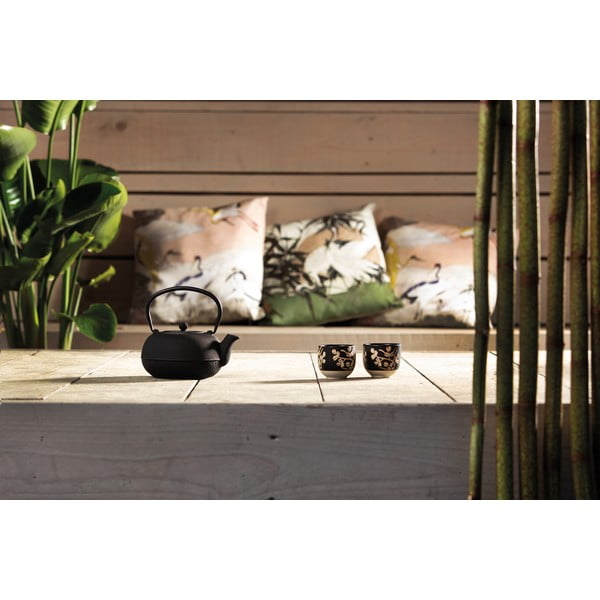 Set da tè in porcellana nera e lega Sichuan - Bredemeijer-image-3
