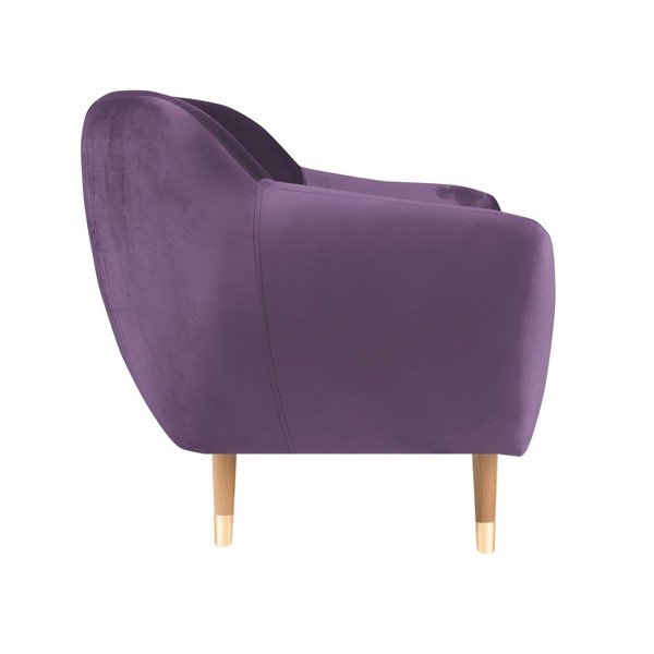 Poltrona in velluto viola Benito - Mazzini Sofas-image-3