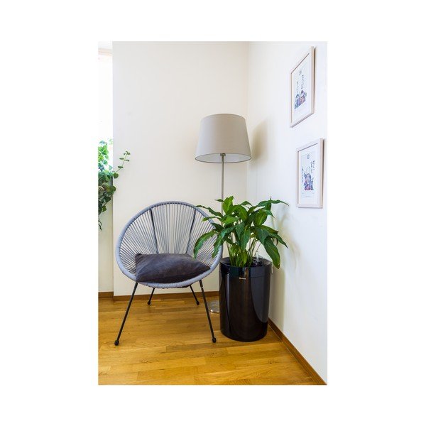 Vaso nero autoinnaffiante Calimera B2, ø 50 cm - Plastia-image-1