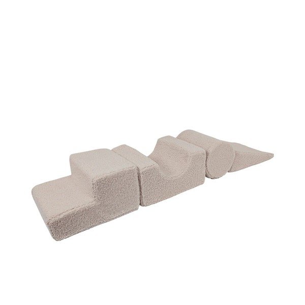 Gioco per psicomotricità grigio in tessuto 4 pz altezza totale 30 cm 45x170 cm Montessori – Meowbaby-image-2