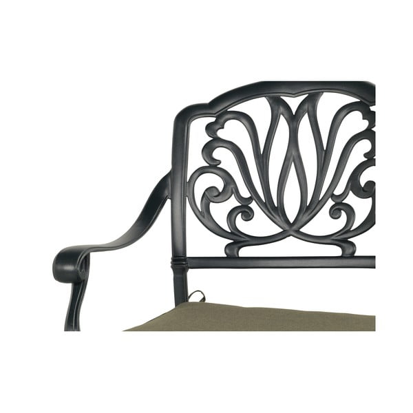 Panca da giardino color bronzo in metallo Amalfi – Hartman-image-2