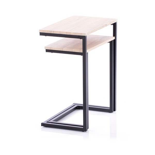 Tavoli pieghevoli con piano in rovere in set di 2 30x48 cm Jalt - Homede-image-4