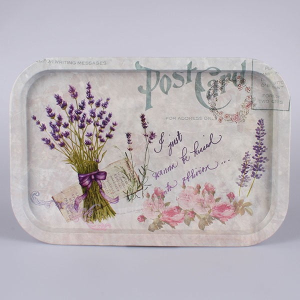 Plechový podnos Lavender Postcard