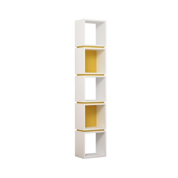Libreria bianca e arancione Multi White Mustard - Decortie