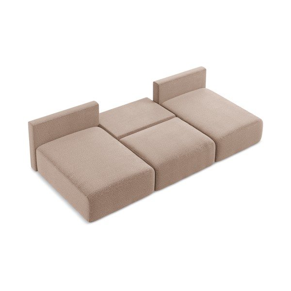 Divano angolare marrone chiaro allungabile/con contenitore Kalena – Makamii-image-4