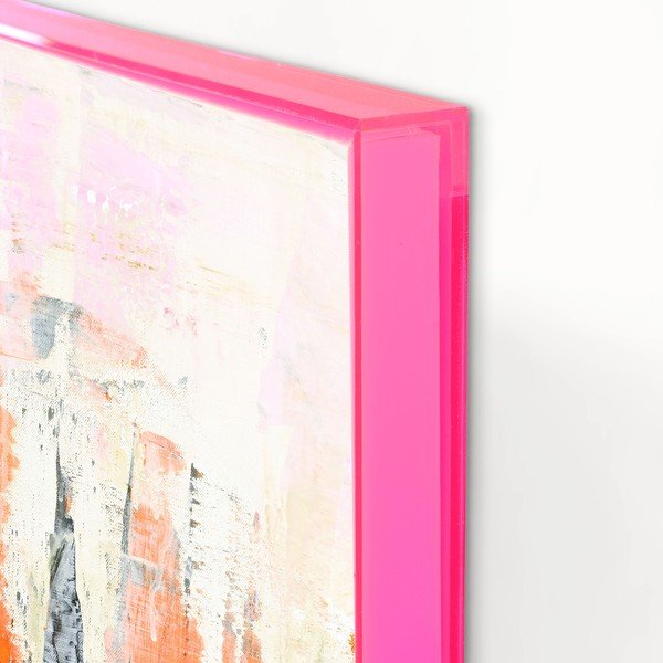 Set di dipinti stampati/con elementi dipinti a mano con cornice inclusa/dipinti su tela 2 pz 41,5x41,5 cm New Age Pink – Malerifabrikken-image-2