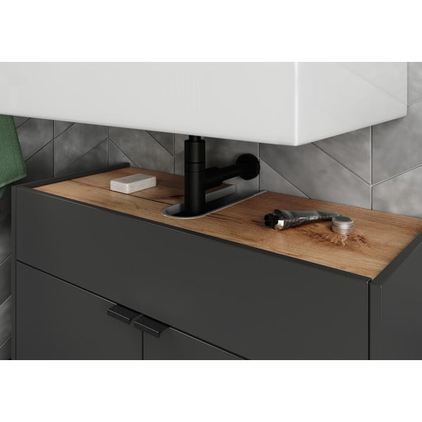 Mobile sotto lavabo antracite 80x60 cm Forano - Germania-image-1