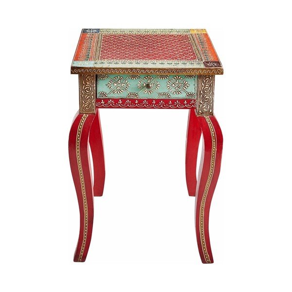 Tavolino in legno di mango rosso Vito - Støraa-image-3