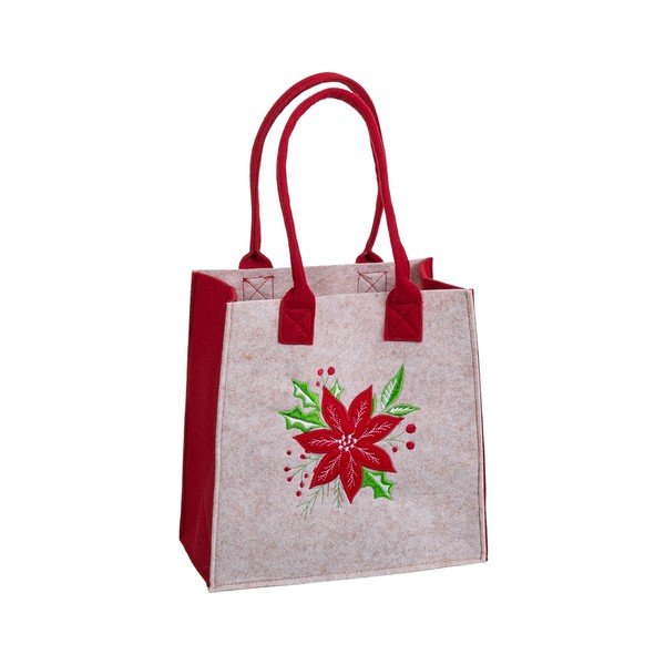 Sacchetto regalo a tema Natale 23x12 cm Poinsettia – Casa Selección