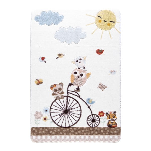 Tappeto bianco per bambini Sunny Day, 100 x 150 cm - Confetti