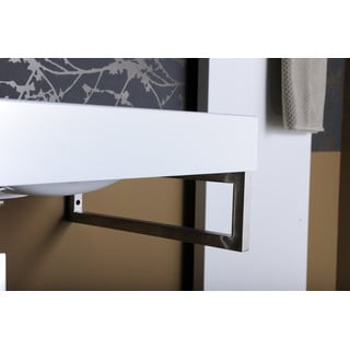 Supporto per piano argentato in acciaio 49x4 cm – Sapho