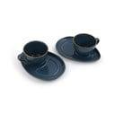 Tazze in ceramica blu scuro in set da 2 pezzi 0,21 l - Hermia