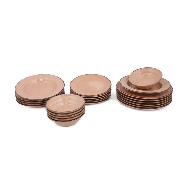 Set di 24 piatti in porcellana arancione Basis - Kütahya Porselen-image-3