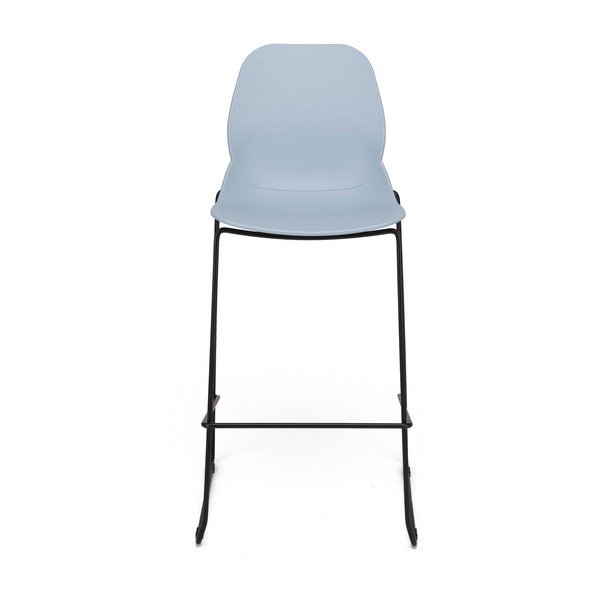 Set di 4 sedie da bar blu chiaro Greta - Marckeric-image-2