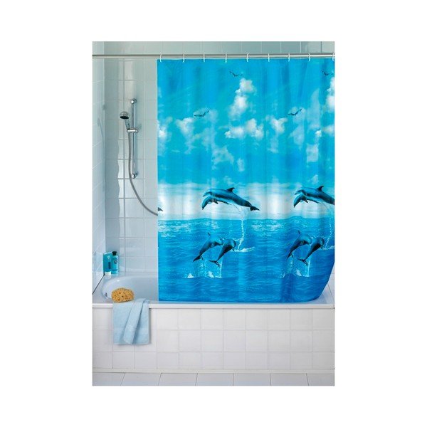 Tenda da doccia blu , 180 x 200 cm Dolphin - Wenko-image-1