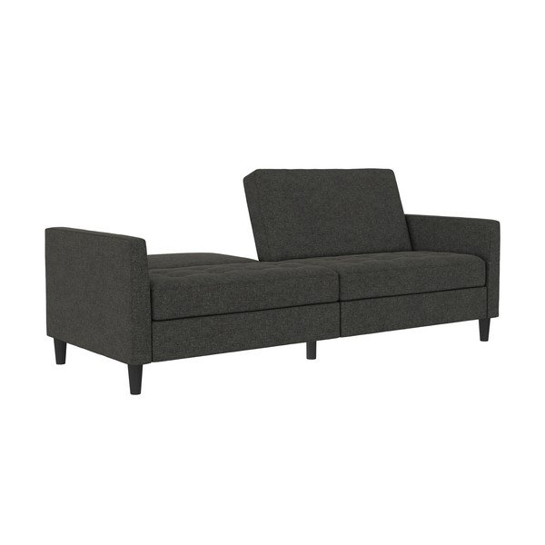 Divano grigio scuro in velluto 207 cm Presley - Støraa-image-1