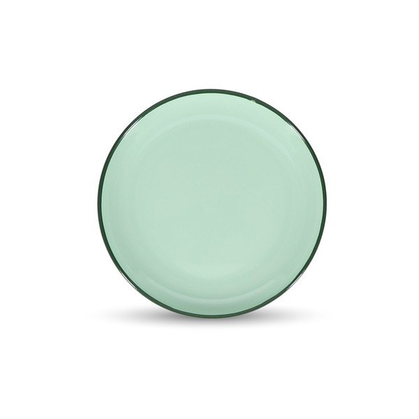 Piatto da dolce verde in gres ø 18 cm Duo – ONA