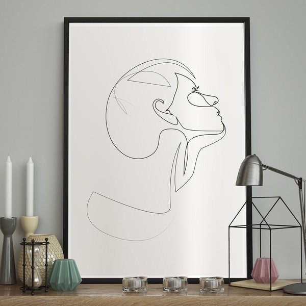 Dipinto 40x50 cm Sketchline Face – DecoKing-image-2