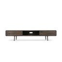 Mobile TV marrone in rovere massiccio 220x45x45 cm Fawn – Gazzda