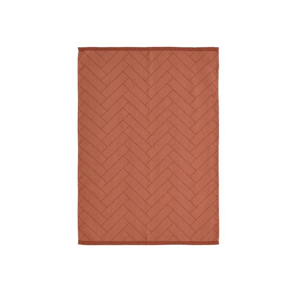 Asciugamano da cucina in cotone rosso, 50 x 70 cm Tiles - Södahl-image-3