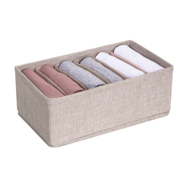 Organizzatore per cassetti beige con scomparti Cassetto, 16,5 x 11 cm - Bigso Box of Sweden-image-3