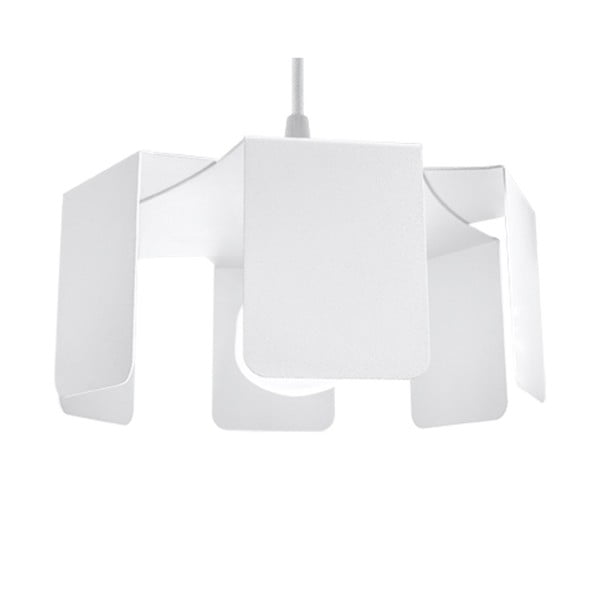 Lampada a sospensione bianca con paralume in metallo ø 24 cm Rossario - Sollux-image-2