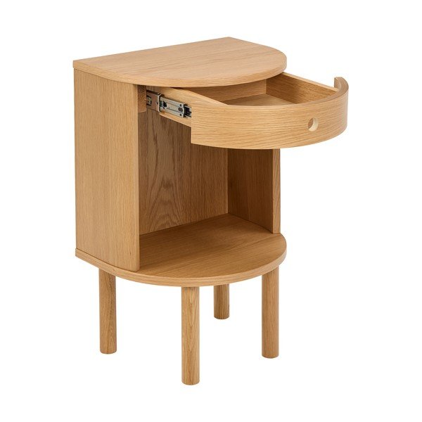 Comodino colore naturale chiaro con effetto rovere Paron – Actona-image-3