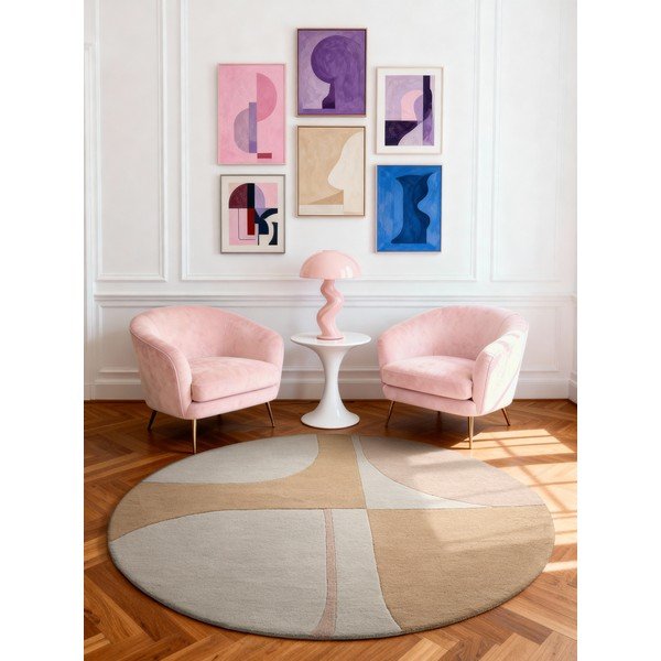 Tappeto rotondo in lana tessuto a mano ø 160 cm Westminster Windmill – Ted Baker-image-1