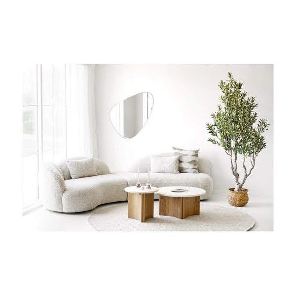 Tavolino rotondo con piano in cemento ø 50 cm Motril – House Nordic-image-2