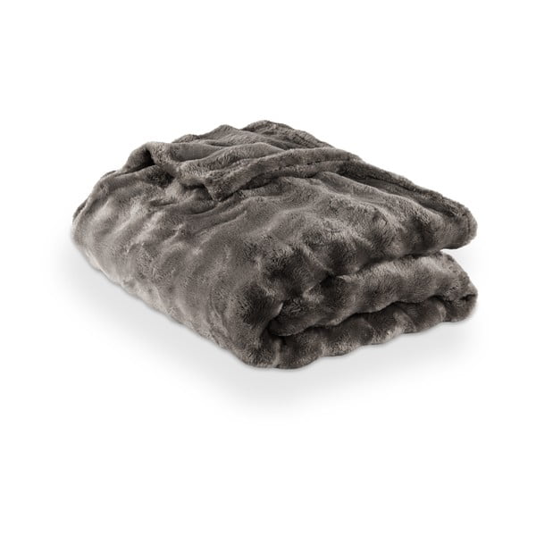 Coperta grigia in micropile 150x200 cm Wave – Tiseco Home Studio
