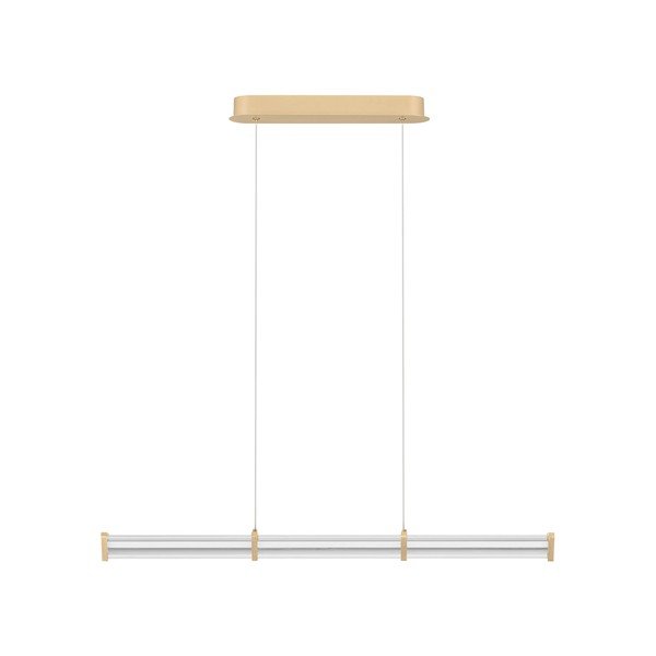 Lampadario LED oro opaco in metallo con paralume in vetro acrilico con intensità regolabile Pheme – Nova Luce