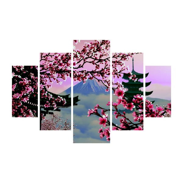 Quadro a più parti Vista Giappone, 92 x 56 cm - Wallity