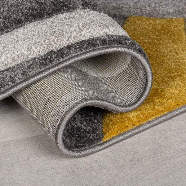 Passatoia color ocra-grigio 60x230 cm Elude Orb - Flair Rugs-image-2