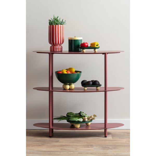 Vaso rosso in vetro (altezza totale 26 cm) Rayado Retro – PT LIVING-image-2