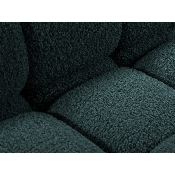 Divano componibile color petrolio con rivestimento in bouclé 188 cm – Micadoni -image-3