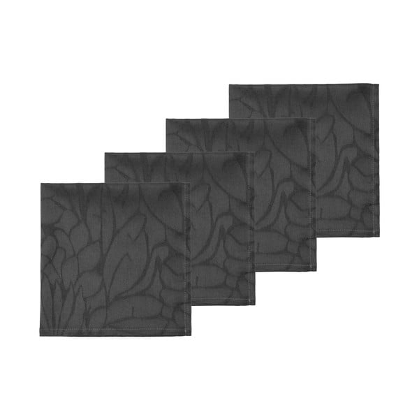 Tovaglioli in tessuto in set da 4 Abstract leaves - Södahl