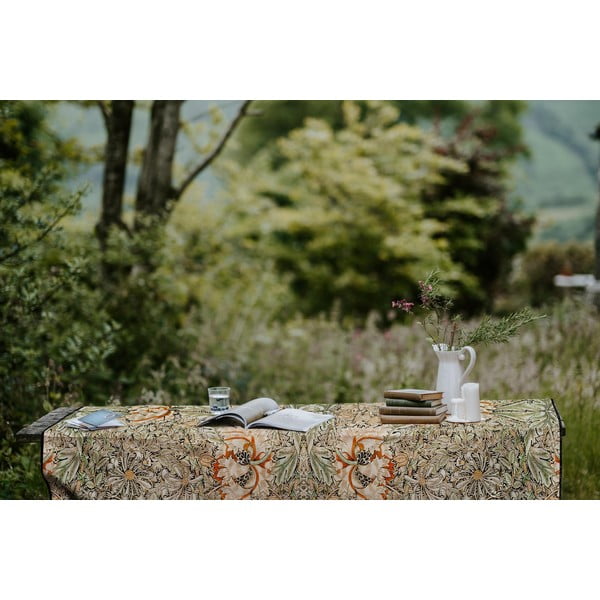 Tovaglia beige con lino Morris, 140 x 250 cm - Tierra Bella-image-1