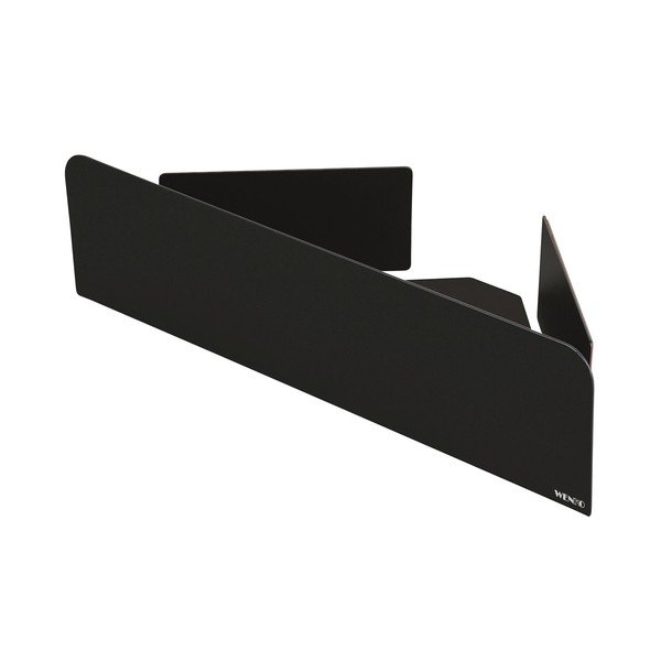Mensola da bagno senza foratura/ad angolo nera in acciaio inox con aggancio Turbo-loc Lizan – Wenko