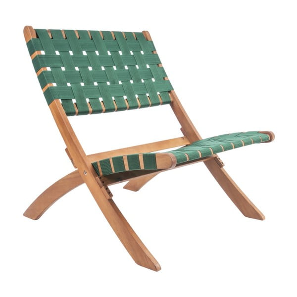Sedia in legno di acacia verde con rivestimento in nylon Trama - Leitmotiv