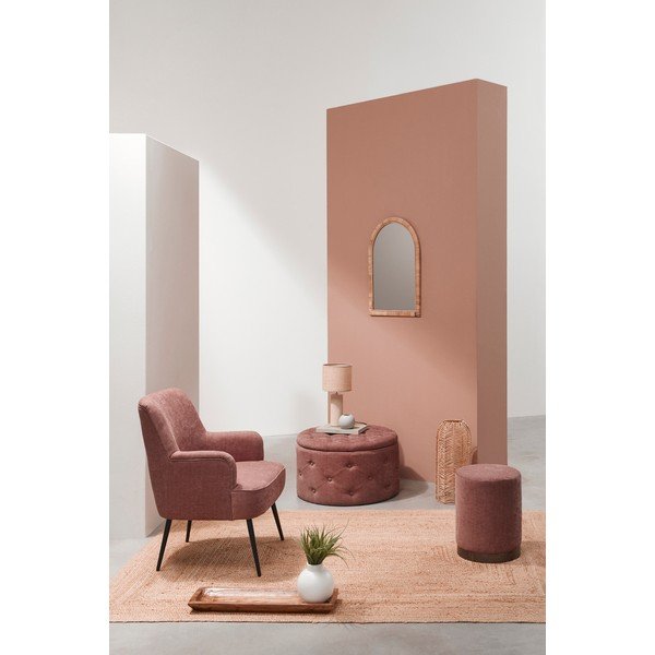 Specchio da parete con telaio in rattan 50x70 cm Hakima – Bizzotto-image-2