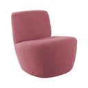 Poltrona rosa in tessuto bouclé Ada - Leitmotiv